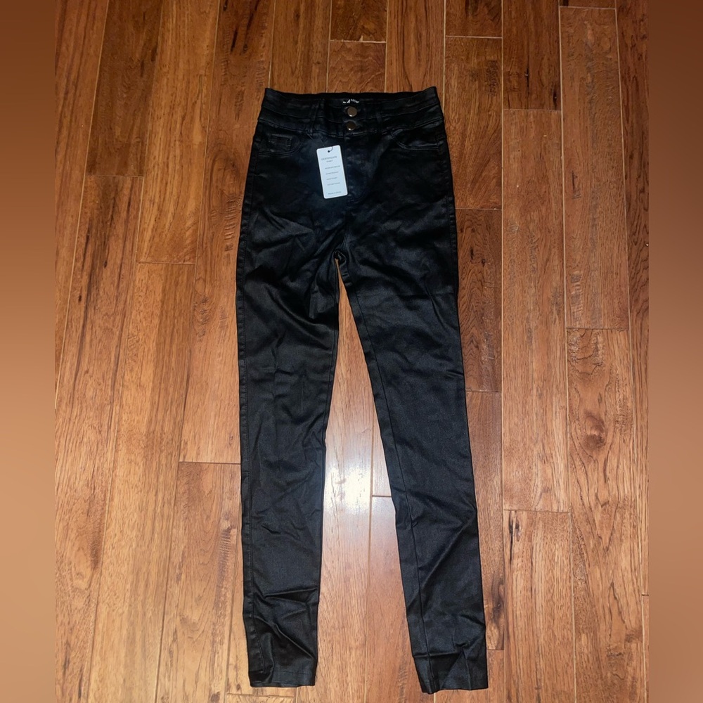 Apperloth | NWT Black PU Leather ThermalLined Skinny Pants High Rise Sz sm